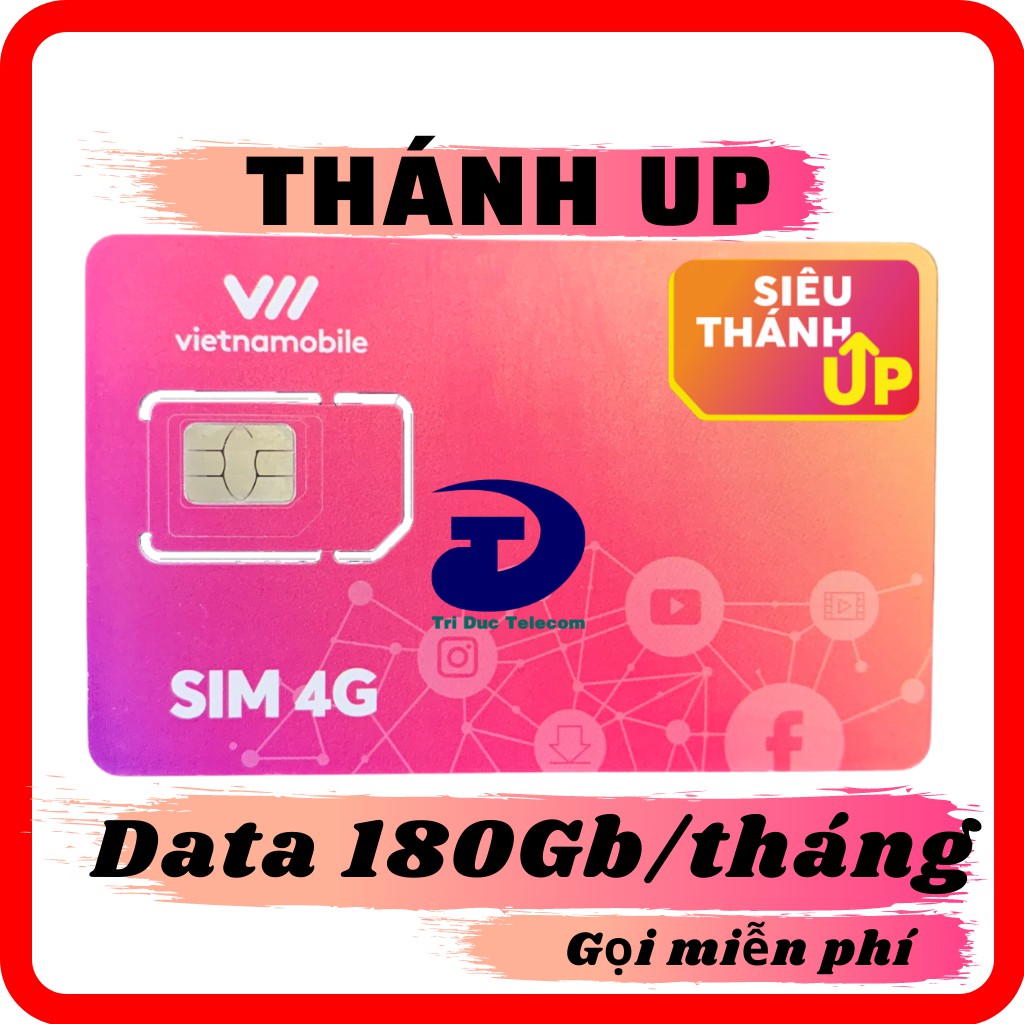 Thánh Sim 4G Vietnamobile Siêu Thánh Up & Trọn Đời Có 6Gb/Ngày - Gọi Miễn Phí - Không Giới Hạn Dung Lượng-Giá Siêu Rẻ