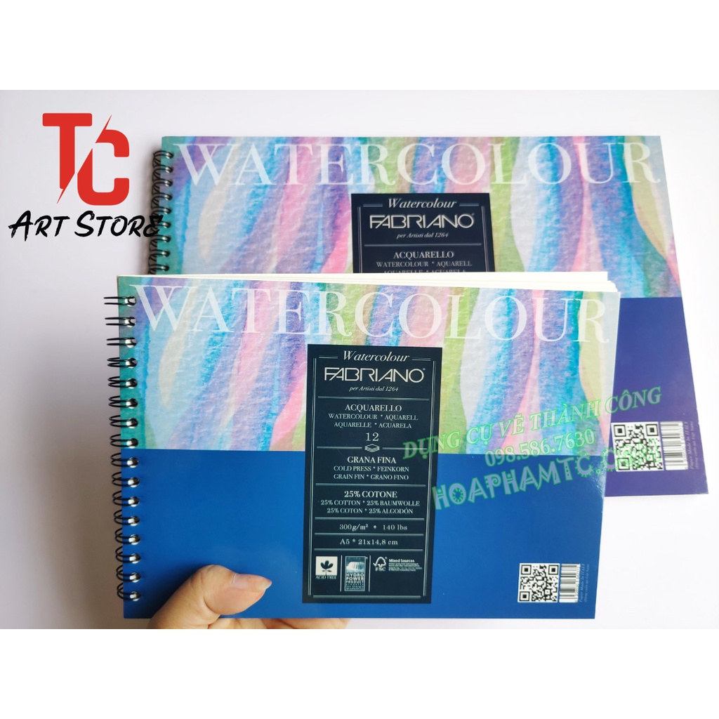 Sổ vẽ Fabriano 300gsm A4 - Sổ lò xo