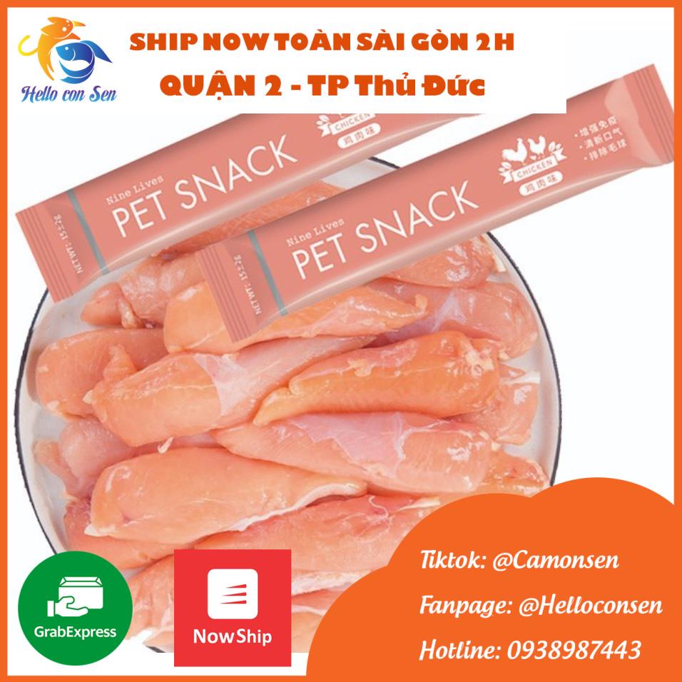 Combo 6 súp thưởng cho mèo Petsnack vị gà ăn là ghiền siêu dinh dưỡng