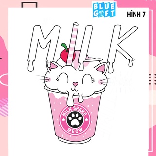 Hình ủi, hình ép nhiệt Trà Sữa - Milk Tea, Milk Shake