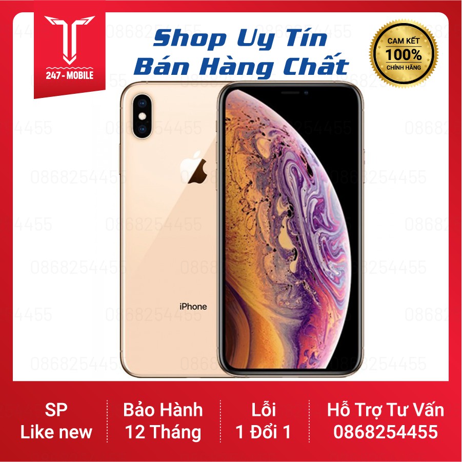 Điện Thoại Iphone Xs max 64GB Quốc Tế Mất Faceid Mới 99% Bảo Hành 12 Tháng