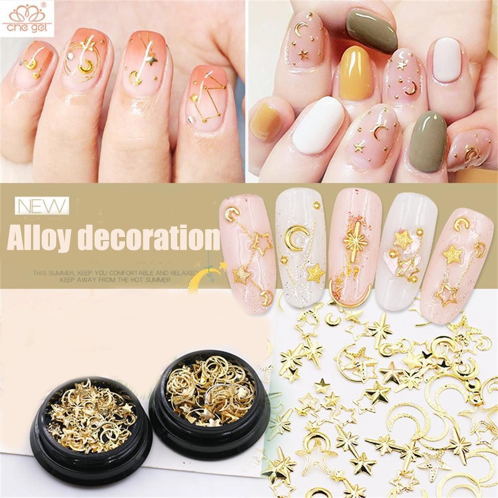 Phụ Kiện Trang Trí Móng Hình Ngôi Sao Mặt Trăng - Nail Store