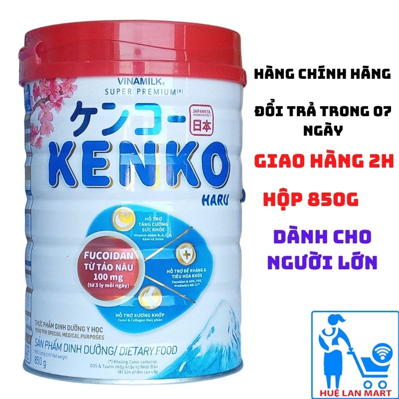 Sữa Bột Vinamilk super premium kenko haru hộp 850g hỗ trợ tăng cường sức khỏe, đề kháng, tiêu hóa, xương khớp