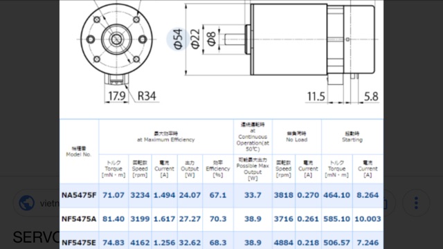 Motor chổi than DC12-24V NISCA NF5475