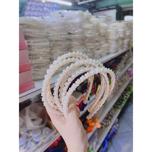 Sỉ 10 chiếc bờm tóc hạt trai thiết kế cầu kỳ [HÀNG Đẹp BÁN SHOP]