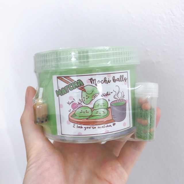 Slime bánh dẻo trà xanh (Slay Slime) - 8oz