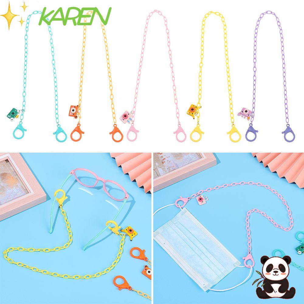 Dây đeo mắt kính chống trượt chống mất màu kẹo phong cách hoạt hình thời trang dành cho trẻ em