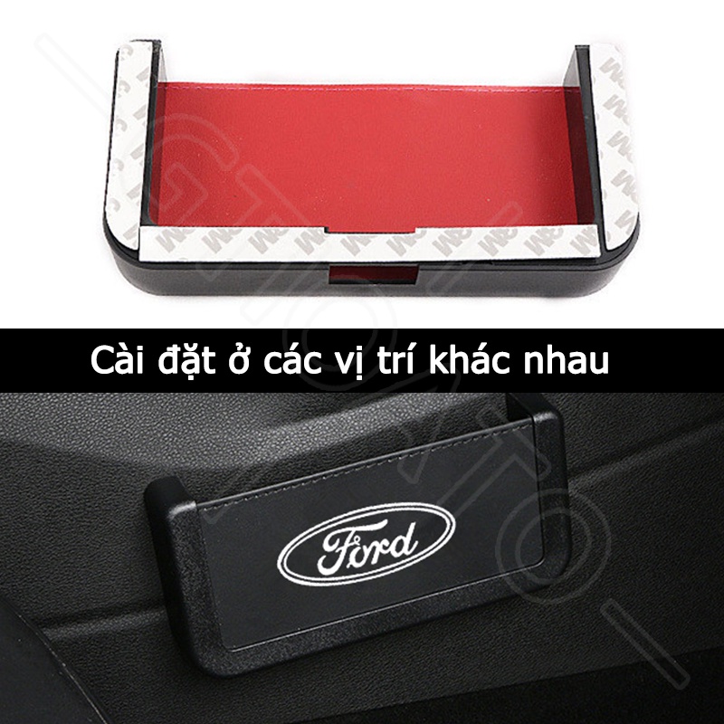 GTIOATO Hộp Đựng Điện Thoại Trên Oto Khay ĐựNg Đồ Ô Tô Hộp Đựng Điện Thoại Trên Xe Túi Đựng Điện Thoại Trên Ô Tô HộP ĐựNg Đồ TrêN Ô Tô Phụ Kiện Xe Hơi Cho Ford Ranger Focus Everest Transit Fiesta Ecosport Mustang Raptor Explorer Bronco