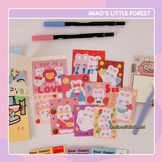 Sticker MIAO'S LITTLE FOREST hình dán chủ đề gấu thỏ phong cách Hàn Quốc trang trí sổ tay, bullet journal MST390