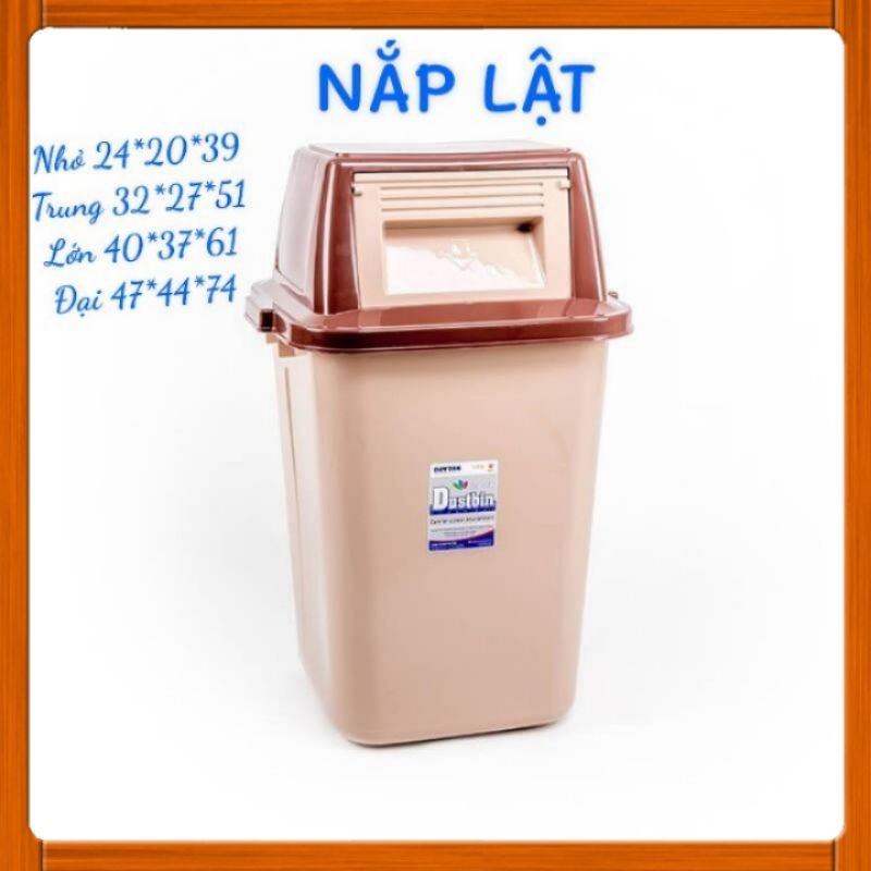 Thùng rác lật nhựa DUY TÂN các cỡ 12L/25L 42L/65Lcác cỡ