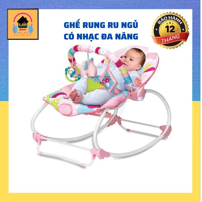 Nôi Điện Rung Ru Ngủ Đa Năng Cho Em Bé Dạng Xích Đu Hàng Hiệu Chính Hãng