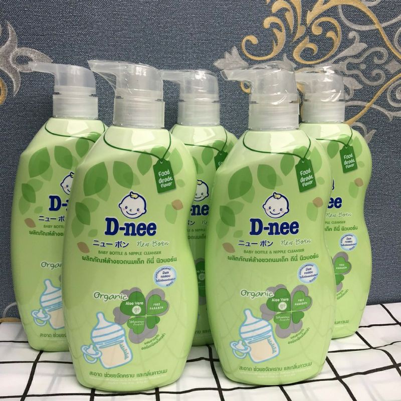 Nước Rửa Bình Sữa Organic Dnee Dạng Chai 620ml CHUẨN HÀNG THÁI
