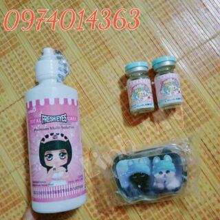 Combo lens + khay mini +nước ngâm