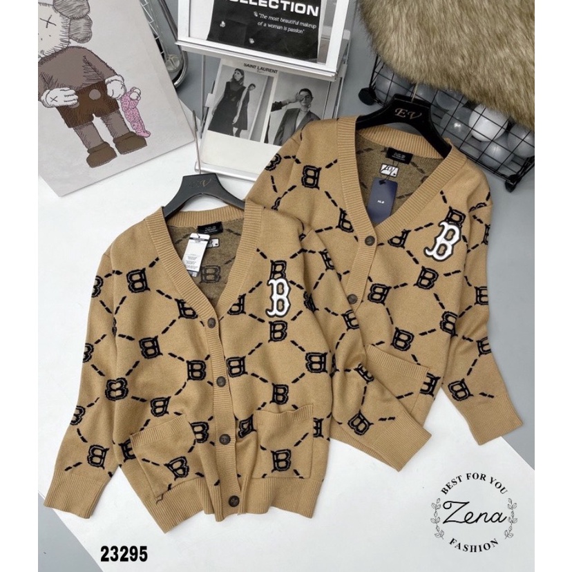 23295	KH23295-Khoác len chữ B 2 túi TH | BigBuy360 - bigbuy360.vn