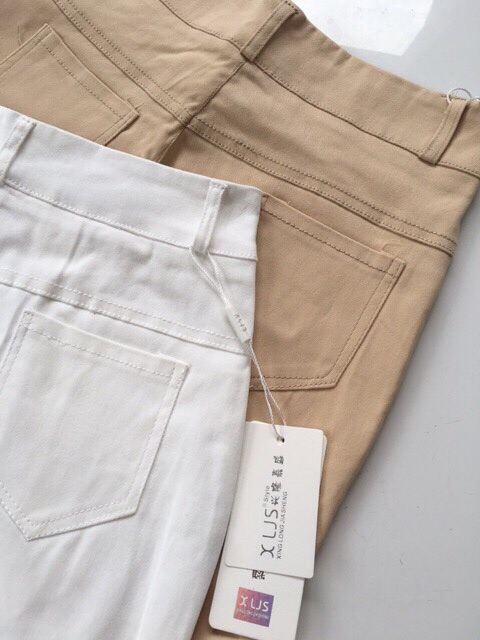 [ Mã FAMAYWA giảm 10K đơn 50K] Quần skinny không rách gối chất liệu kaki | BigBuy360 - bigbuy360.vn