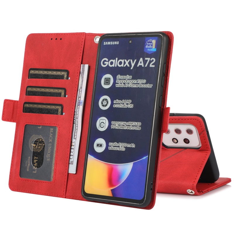 Ốp Điện Thoại Da Kiểu Ví Lật Có Khóa Nam Châm Có Ngăn Thẻ Cho Huawei P40 P30 P20 Pro Lite