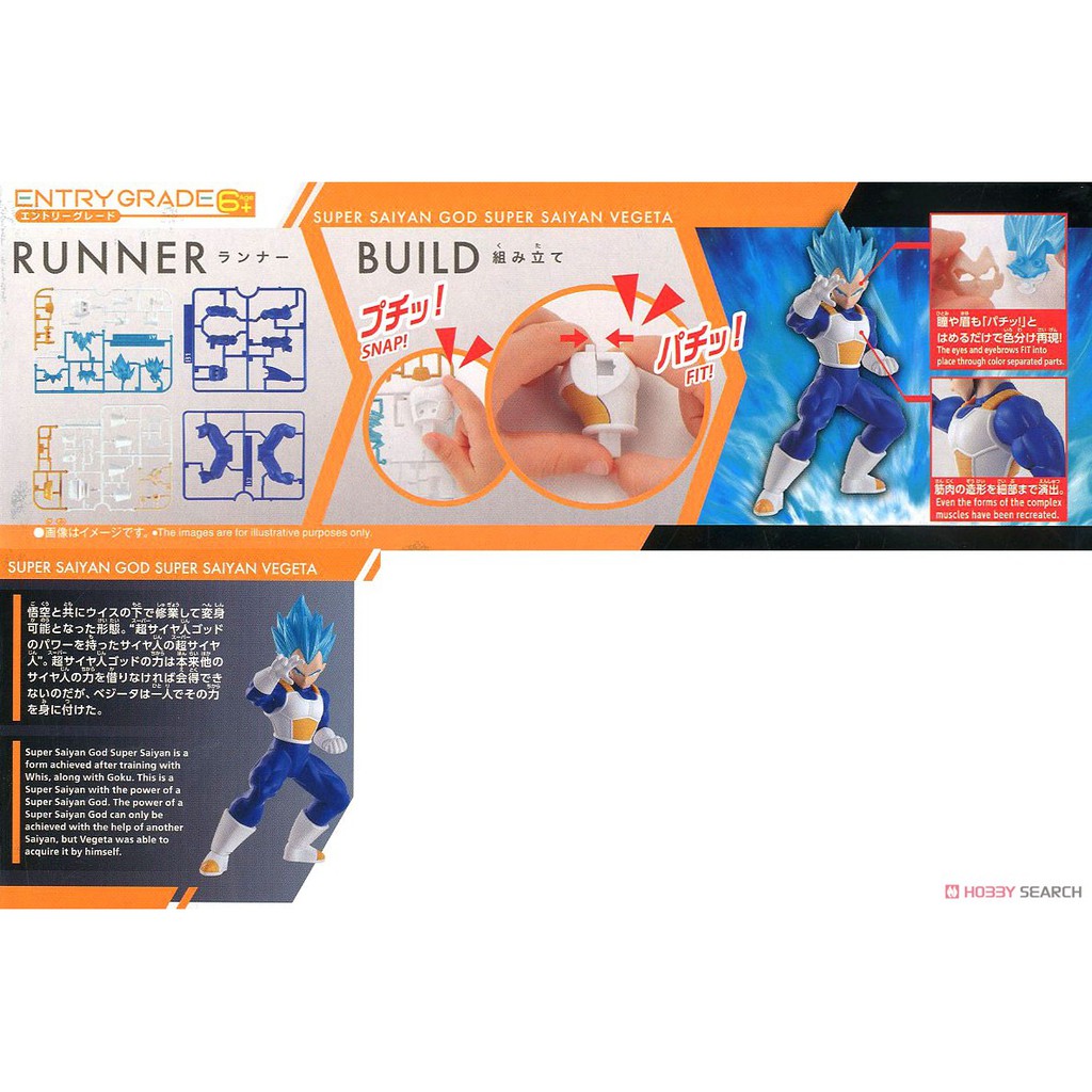 Mô Hình Lắp Ráp Entry Grade EG Super Saiyan God Super Saiyan Vegeta