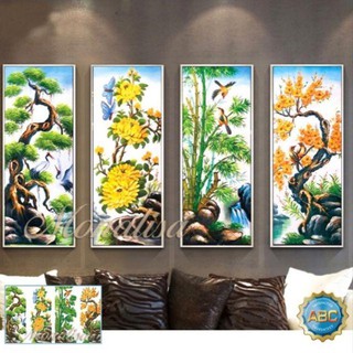 Tranh đính đá tứ quý 125x80cm