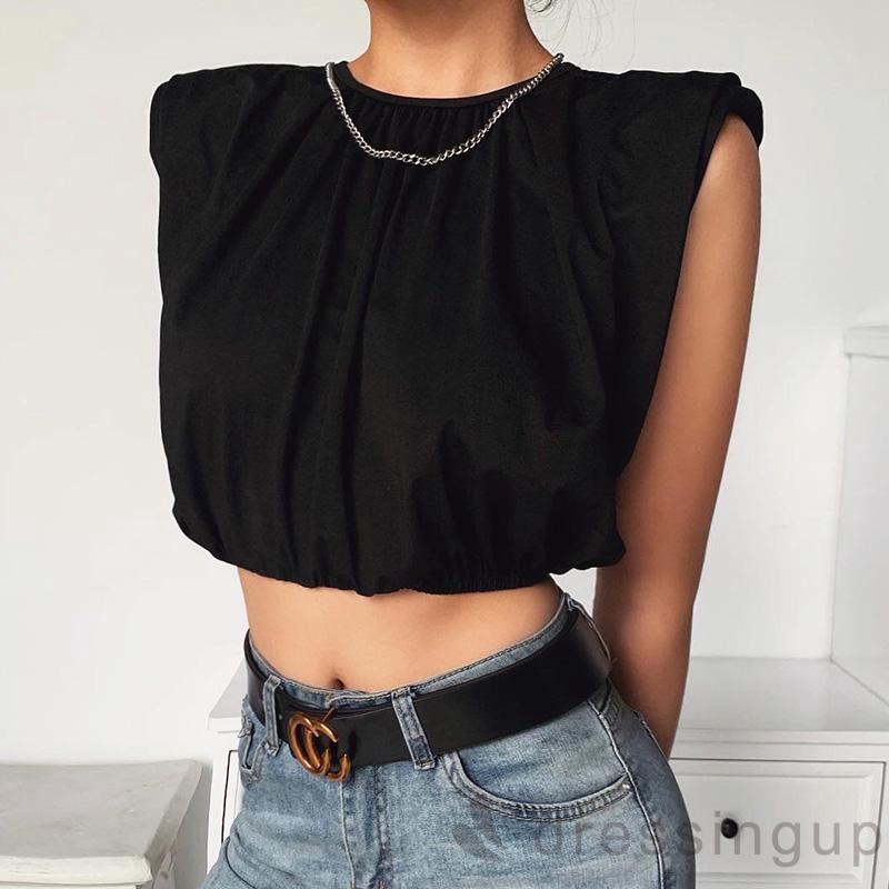 Áo Sát Nách Cổ Tròn Thiết Kế Cột Dây Nữ Tính | BigBuy360 - bigbuy360.vn