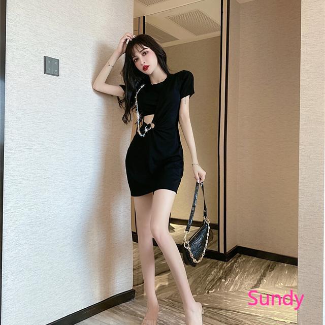 Đầm Dáng Ôm Màu Đen Gợi Cảm Quyến Rũ Thời Trang Hàn Quốc