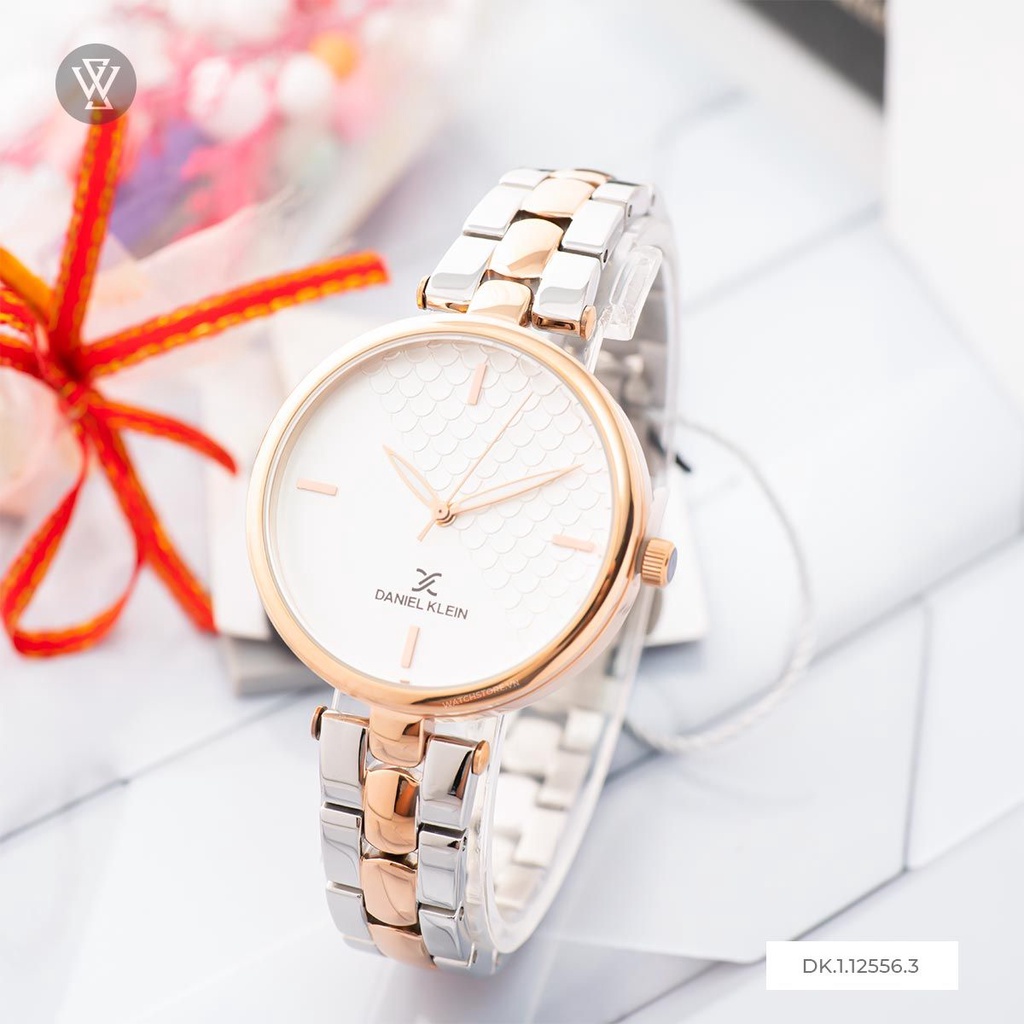 Đồng Hồ Quartz Nữ Daniel Klein WATCHSTORE DK.1.12556.3 Mặt Kính Khoáng 34mm, Dây Kim Loại, Vỏ Thép Không Gỉ