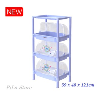 Kệ Chén 3 Tầng Nắp Đại (Nắp Bật Linh Hoạt), Kệ Úp Chén Bát Có Nắp Size Đại