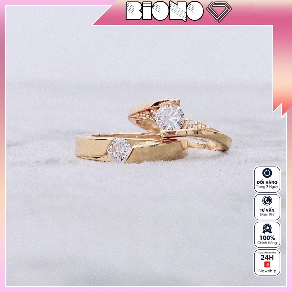 Nhẫn đôi nam nữ cao cấp NV03 thiết kế hở dễ dàng điều chỉnh kích cỡ tình yêu bạn thân mẫu mới