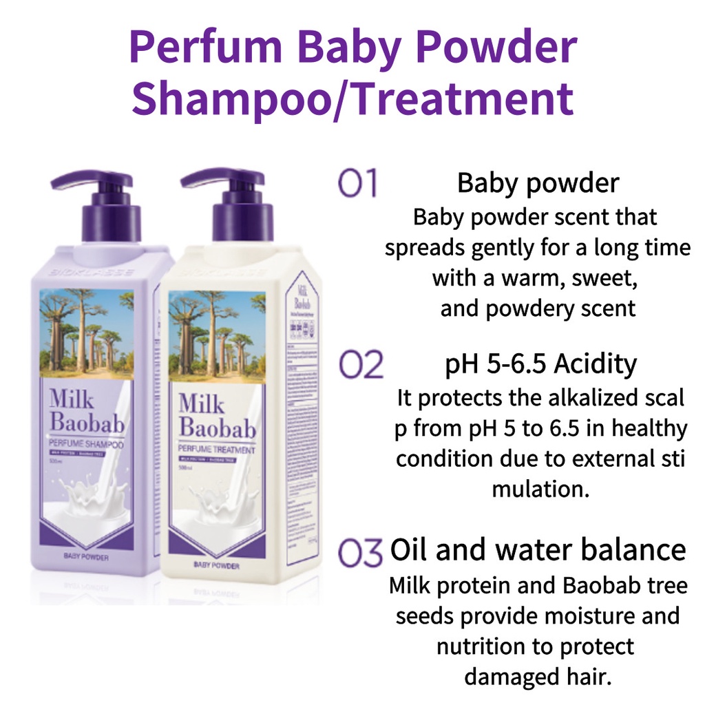 Dầu Gội / Dầu Gội Sữa Baobab 500ml 3 Mùi Hương Từ Hàn Quốc