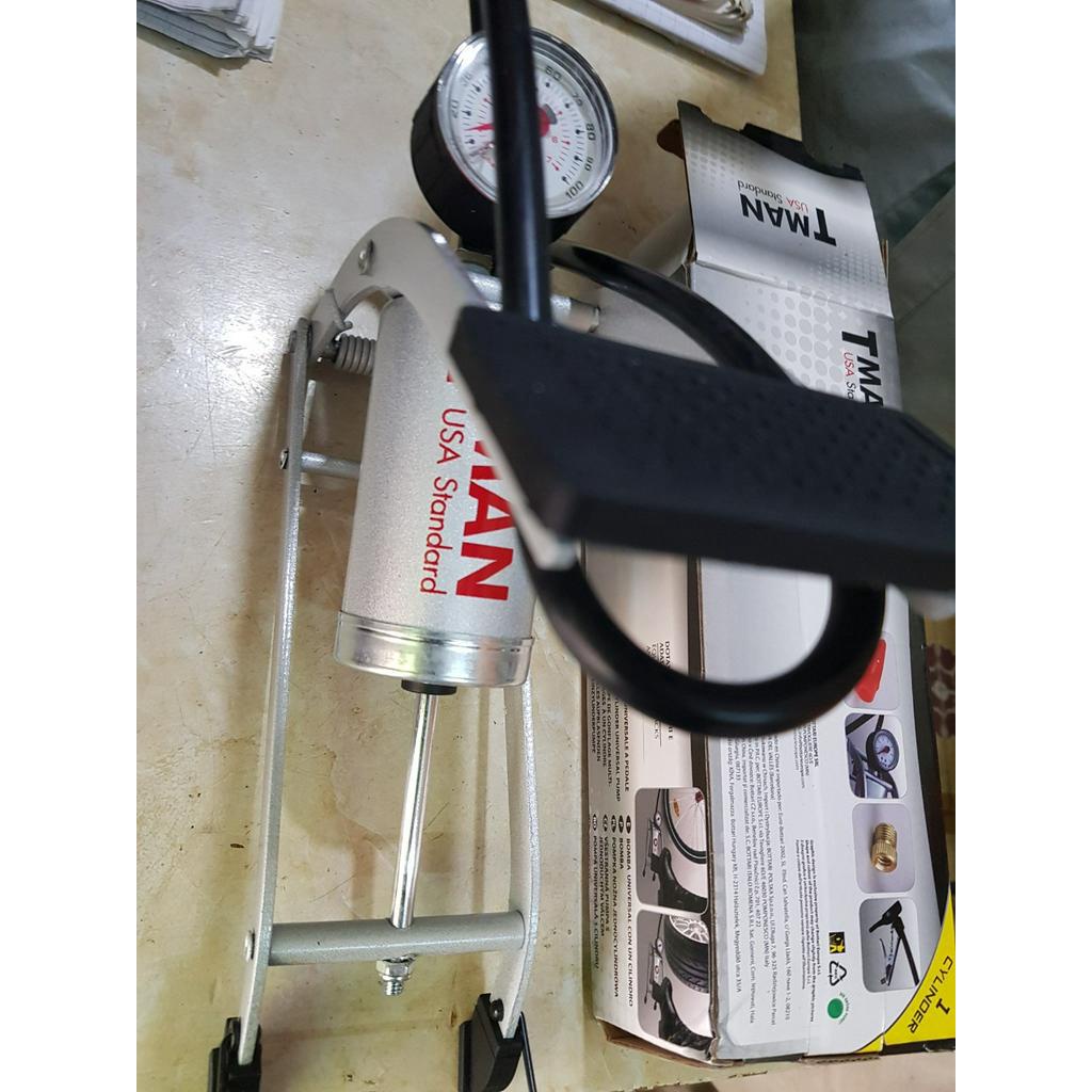 [Rẻ vô địch] Bơm xe đa năng loại bơm dẫm/ bơm chân, siêu bơm xe máy xe đạp hàng xịn [chạy bằng cơm]