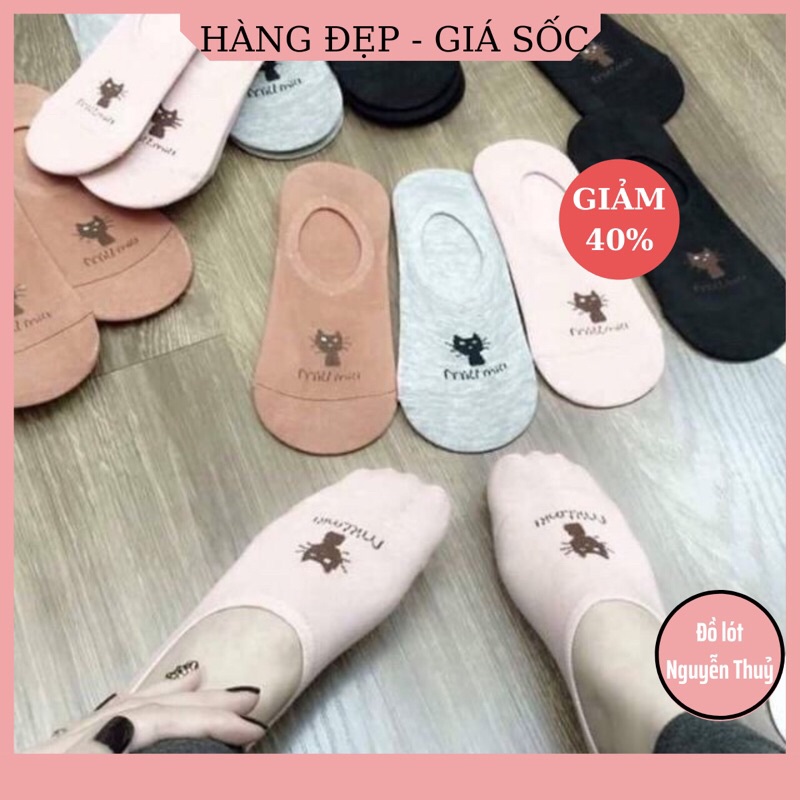Set 5 Đôi Tất Hài Mèo Siêu Yêu Cho Bạn Gái