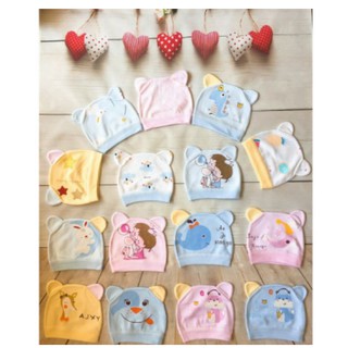 Mũ cho bé sơ sinh, Nón cotton trùm đầu cho bé sơ sinh