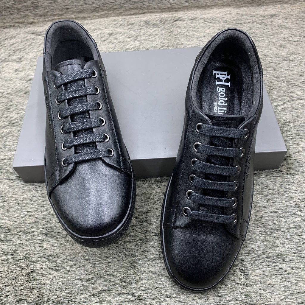 Giầy thể thao nam da bò thật in vân chữ