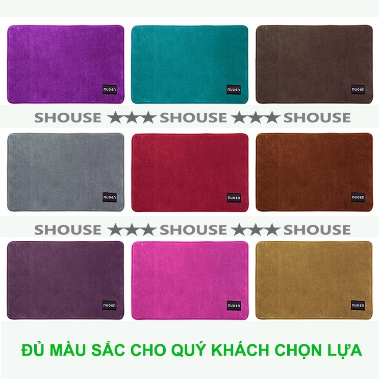 Thảm Lau Chân Chùi Chân Nhà Tắm Shouse chống trượt cao cấp giá rẻ khách sạn đế cao su hút nước