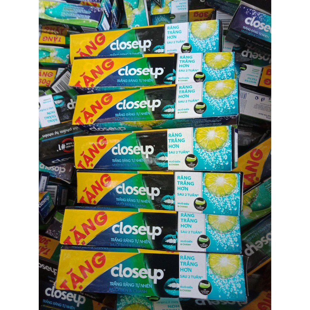 Kem Đánh Răng Closeup Trắng Răng Tự Nhiên Muối Biển Và Chanh Tuýp 30g