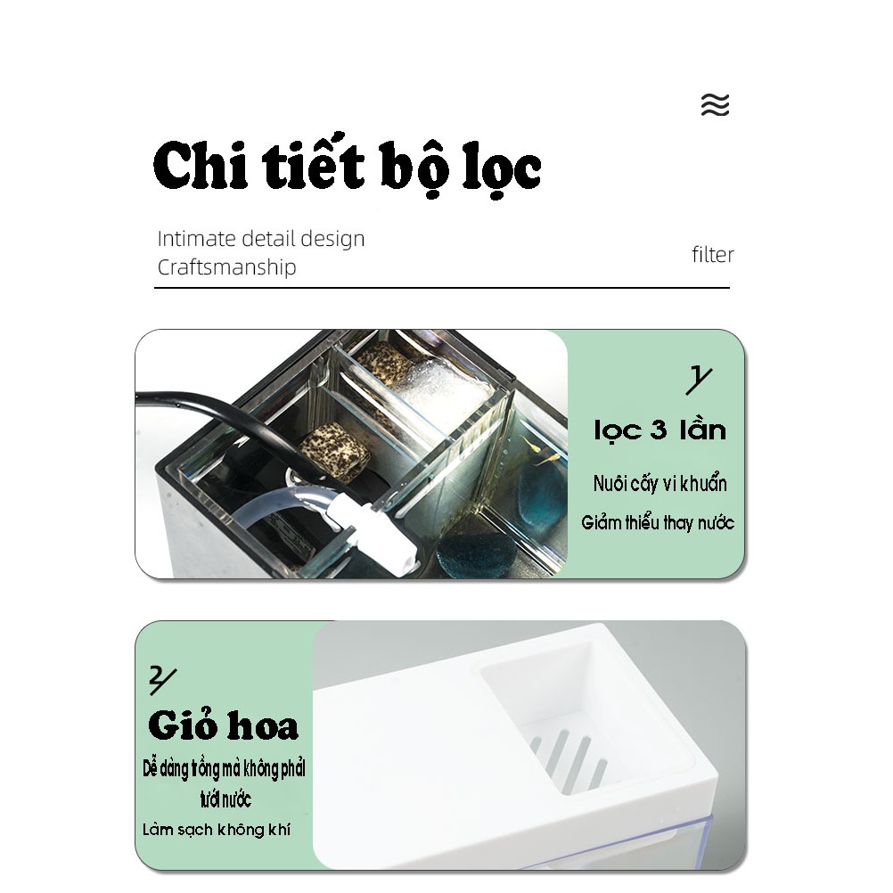 [hot sale]Bể cá mini thủy sinh để bàn làm việc, văn phòng
