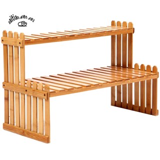 Kệ Gỗ 2 Tầng Đựng Gia Vị Tiện Lợi