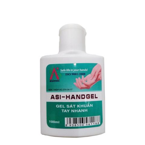 ASI-HANDGEL: Chế phẩm gel sát khuẩn tay nhanh dùng trong gia dụng và y tế 100ml