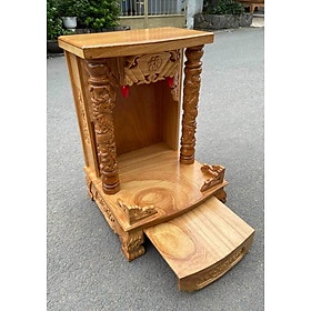 Bàn thờ thần tài ông địa gỗ gõ đỏ 40 x 60cm , bàn thờ ông địa gỗ , bàn thờ thần tài thổ địa