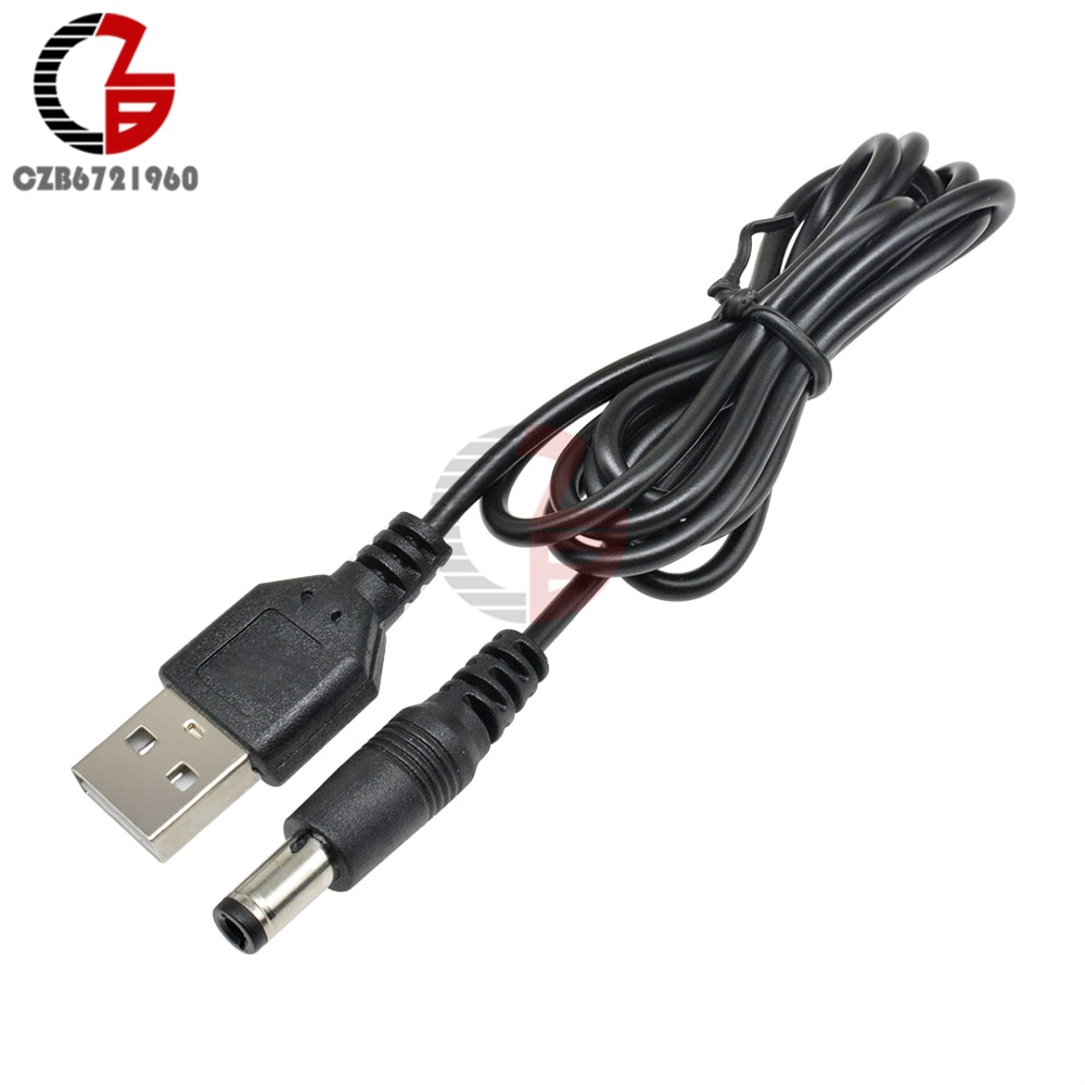 Dây cáp chuyển đổi USB 2.0 A sang DC 5.5mm x 2.1mm