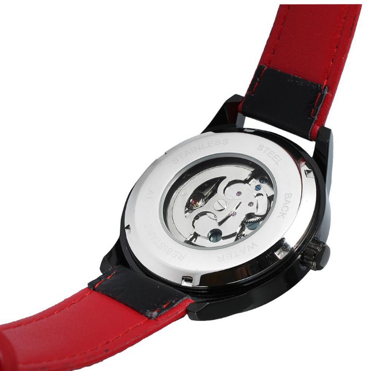 Đồng hồ nam Forsining A1 cơ lộ máy dây da kiểu dáng thể thao | BigBuy360 - bigbuy360.vn