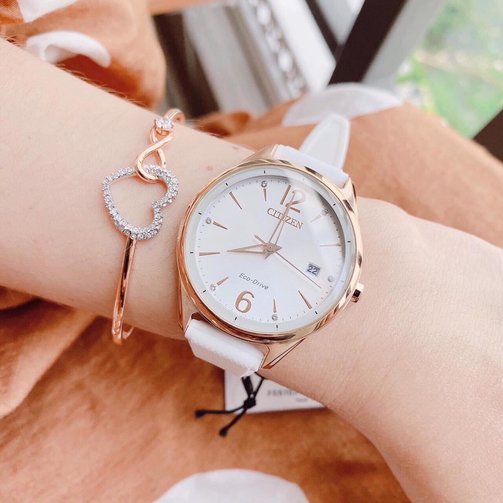 Đồng Hồ Nữ CITIZEN Lady Watch Eco-drive FE6103-00A Chính Hãng Tặng Dây Da Cao Cấp