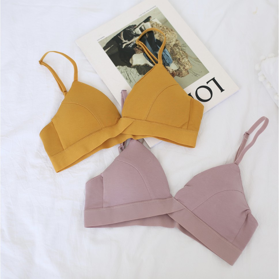 Áo Bralette Cotton Mịn Đệm Mỏng Tháo Được Mút B137