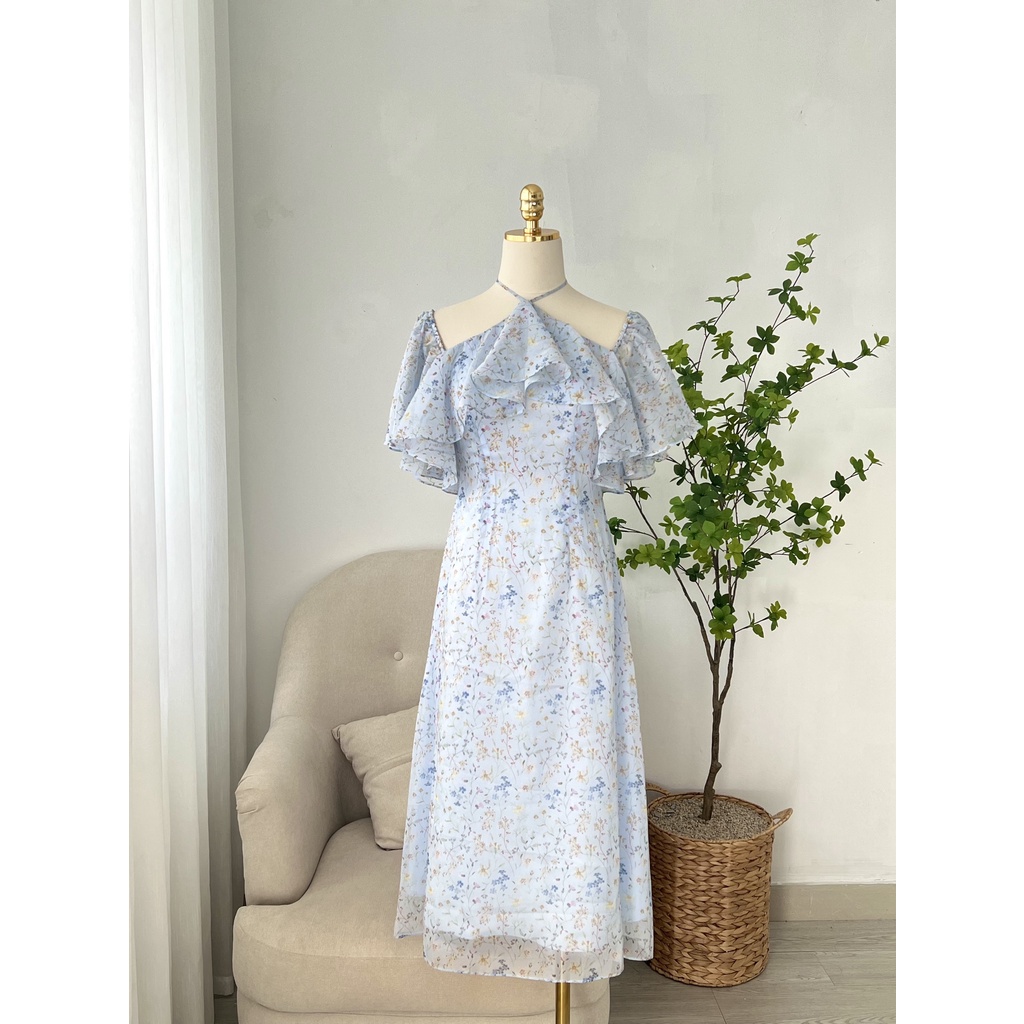 TIELA Đầm váy hoa cổ yếm bèo - Leilany Dress