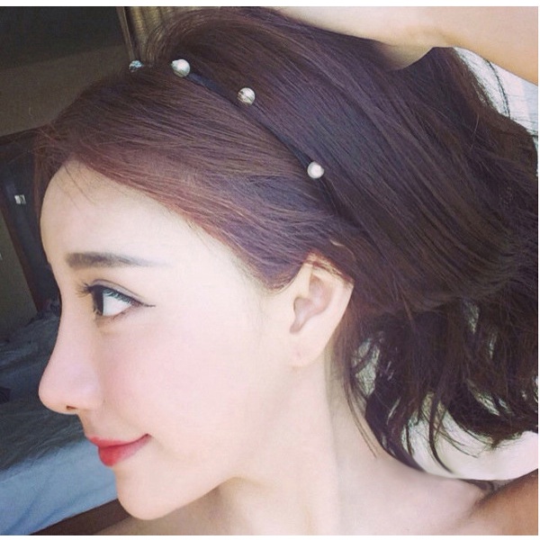 Bờm tóc đính đá tiểu thư nữ tính phong cách Hàn Quốc - K093