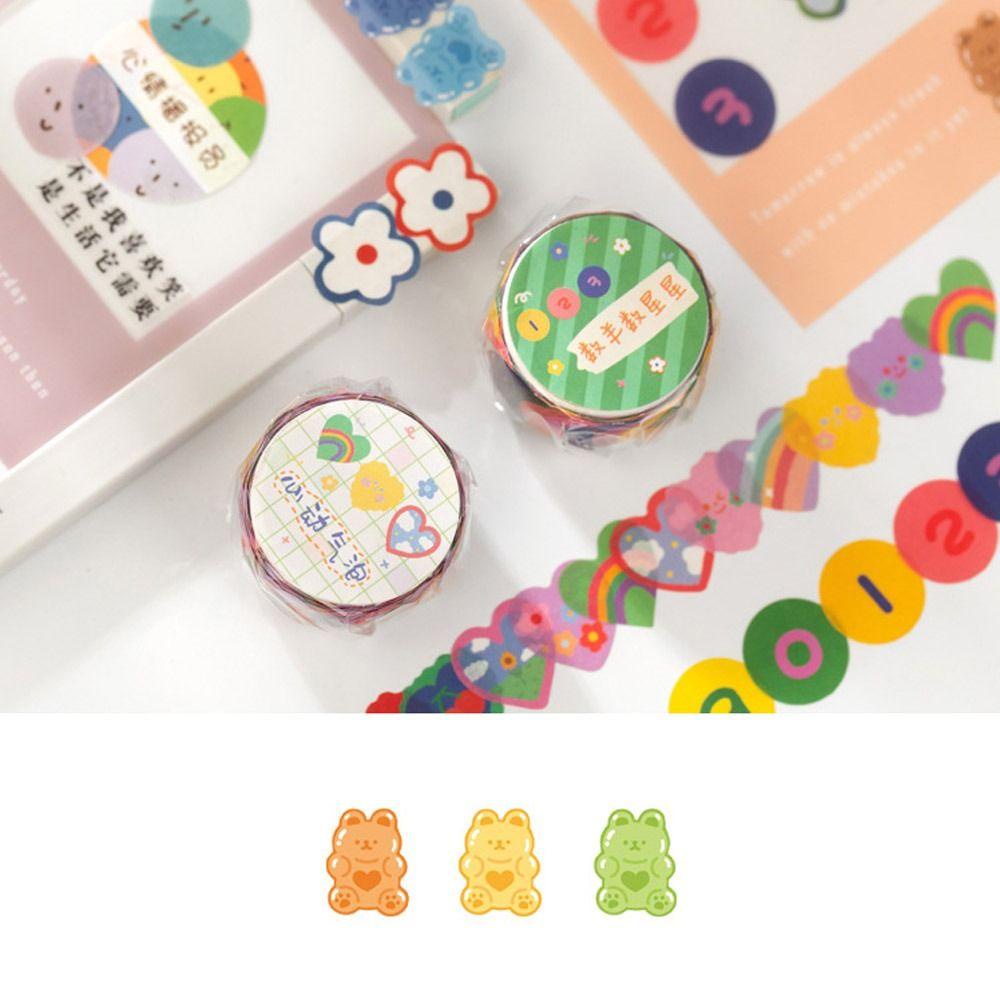 CHOOKEY Set 5 Cuộn Băng Dính Họa Tiết Hoạt Hình Trang Trí Sổ Tay