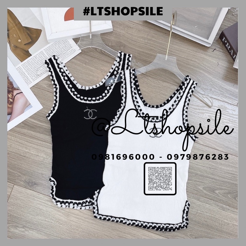 Áo Len sát nách ba lỗ Bông Hoa Thêu Chạy Viền  siêu siêu hot