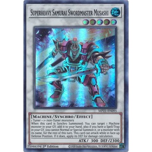 Thẻ bài Yugioh - TCG - Superheavy Samurai Swordmaster Musashi / MP21-EN095'