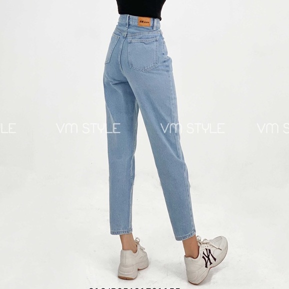 Quần jean baggy nữ lưng cao, quần bò form đẹp đi học ulzzang thời trang nữ FMstyle Saigon 21QJB05AS1701