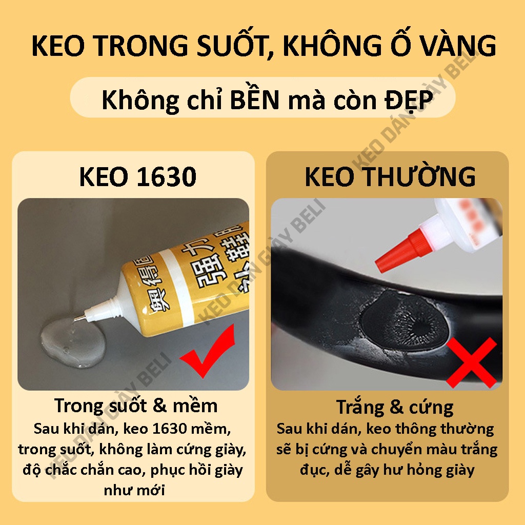 Keo dán giày dép 1630 đa năng siêu dính kèm phụ kiện – Keo Dán Giày BELI BL045