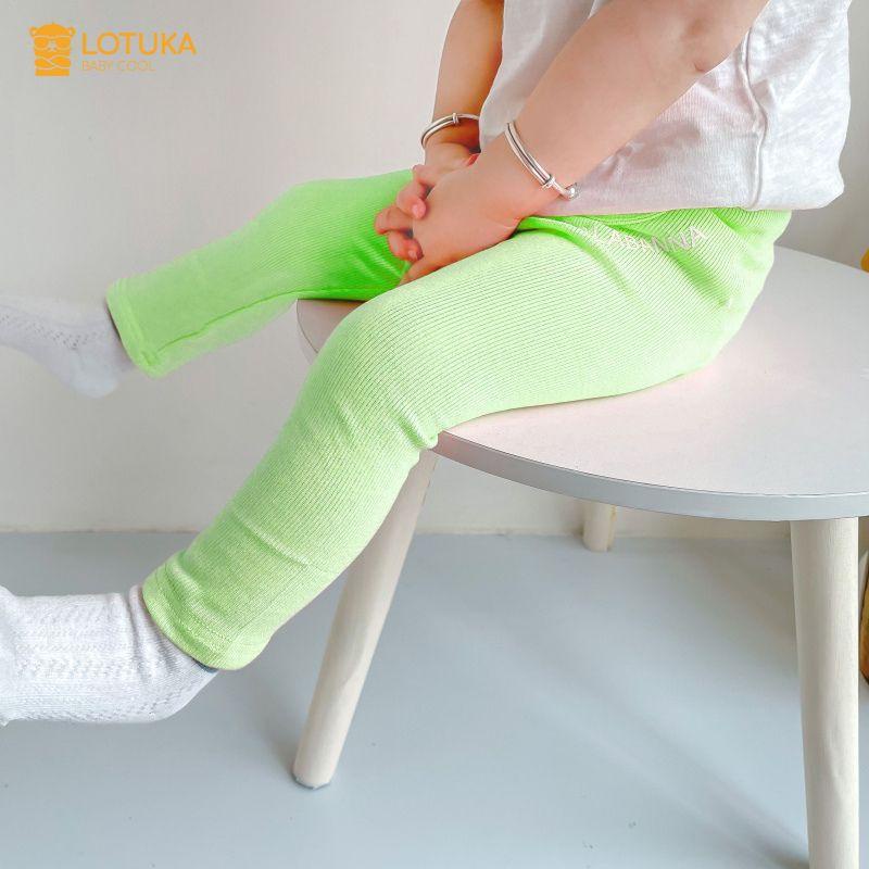 Quần legging LOTUKA chất len tăm siêu co giãn, quần dài bé trai, bé gái size từ 4-18kg